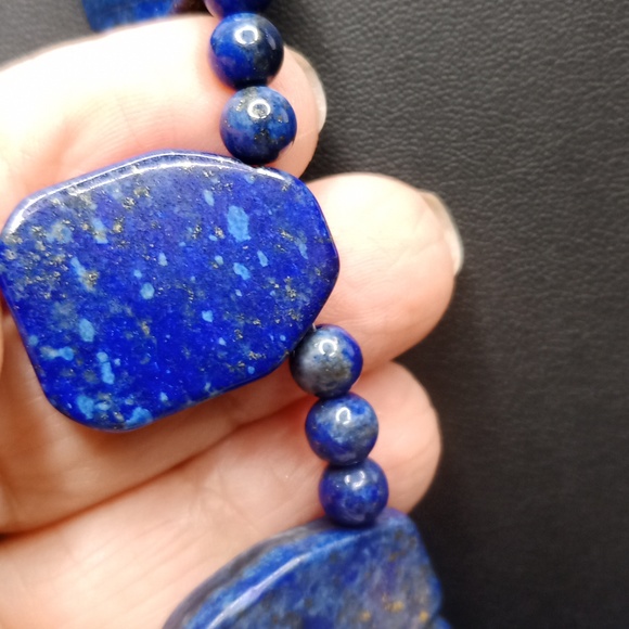 Artesian Lapis Lazuli slab stone handmade necklace - Picture 4 of 5